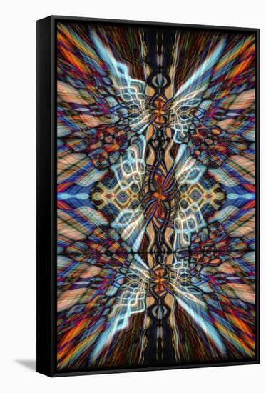 Colourful Kaleidoscope Background-Steve18-Framed Stretched Canvas