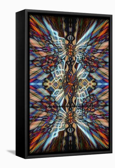 Colourful Kaleidoscope Background-Steve18-Framed Stretched Canvas