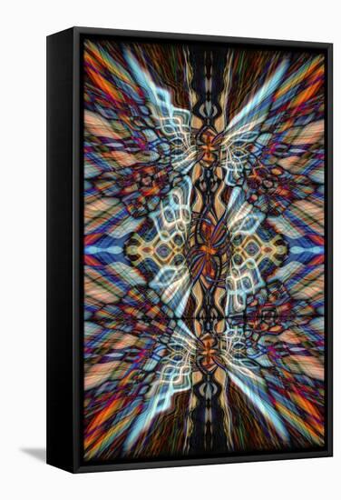 Colourful Kaleidoscope Background-Steve18-Framed Stretched Canvas