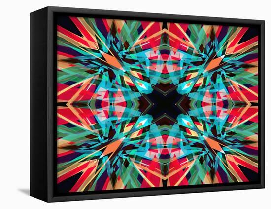 Colourful Kaleidoscope Background-Steve18-Framed Stretched Canvas