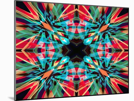 Colourful Kaleidoscope Background-Steve18-Mounted Art Print