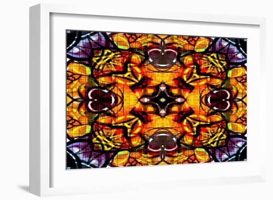 Colourful Kaleidoscope Pattern-Steve18-Framed Art Print