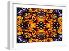 Colourful Kaleidoscope Pattern-Steve18-Framed Art Print