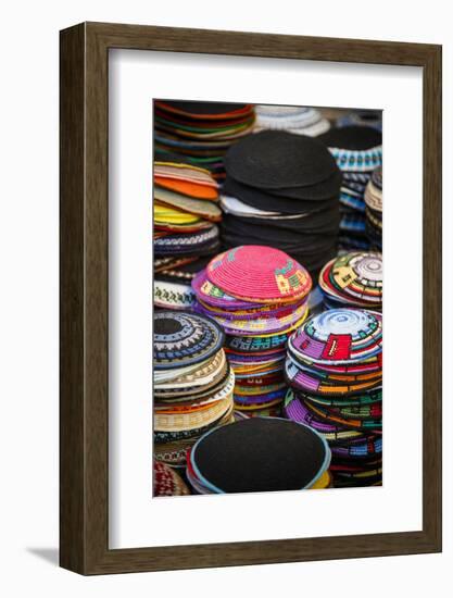 Colourful Kipas, Jerusalem, Israel, Middle East-Yadid Levy-Framed Photographic Print