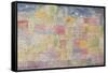 Colourful Landscape-Paul Klee-Framed Stretched Canvas