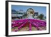 Colourful Lanterns around the King Seong Statue, Buyeo, South Korea, Asia-Michael-Framed Photographic Print