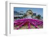 Colourful Lanterns around the King Seong Statue, Buyeo, South Korea, Asia-Michael-Framed Photographic Print