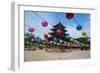 Colourful Lanterns in the Beopjusa Temple Complex, South Korea, Asia-Michael-Framed Photographic Print