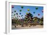 Colourful Lanterns in the Beopjusa Temple Complex, South Korea, Asia-Michael-Framed Photographic Print