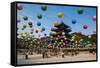 Colourful Lanterns in the Beopjusa Temple Complex, South Korea, Asia-Michael-Framed Stretched Canvas