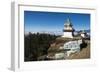 Colourful Mani Wall on a Chorten in the Solukhumbu Region of Nepal, Asia-Alex Treadway-Framed Photographic Print