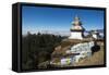 Colourful Mani Wall on a Chorten in the Solukhumbu Region of Nepal, Asia-Alex Treadway-Framed Stretched Canvas