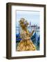 Colourful mask and costume of the Carnival of Venice, famous festival worldwide, Venice, Veneto, It-Roberto Moiola-Framed Photographic Print