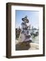 Colourful mask and costume of the Carnival of Venice, famous festival worldwide, Venice, Veneto, It-Roberto Moiola-Framed Photographic Print