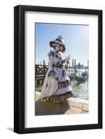 Colourful mask and costume of the Carnival of Venice, famous festival worldwide, Venice, Veneto, It-Roberto Moiola-Framed Photographic Print