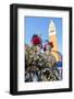 Colourful masks and costumes of the Carnival of Venice, famous festival worldwide, Venice, Veneto, -Roberto Moiola-Framed Photographic Print