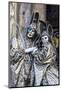 Colourful masks and costumes of the Carnival of Venice, famous festival worldwide, Venice, Veneto, -Roberto Moiola-Mounted Photographic Print