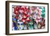 Colourful masks of the Carnival of Venice, famous festival worldwide, Venice, Veneto, Italy, Europe-Roberto Moiola-Framed Photographic Print