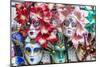 Colourful masks of the Carnival of Venice, famous festival worldwide, Venice, Veneto, Italy, Europe-Roberto Moiola-Mounted Photographic Print