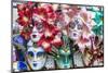 Colourful masks of the Carnival of Venice, famous festival worldwide, Venice, Veneto, Italy, Europe-Roberto Moiola-Mounted Photographic Print