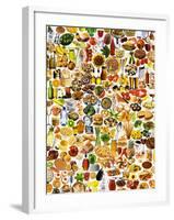 Colourful Mixture of Foods and Dishes-null-Framed Photographic Print