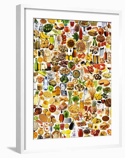 Colourful Mixture of Foods and Dishes-null-Framed Photographic Print
