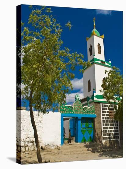 Colourful Mosque in a Little Village in the Republic of Djibouti, Africa-null-Stretched Canvas