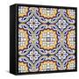 Colourful Ornament Tiles-AnaMarques-Framed Stretched Canvas