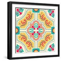 Colourful Ornament Tiles-AnaMarques-Framed Art Print