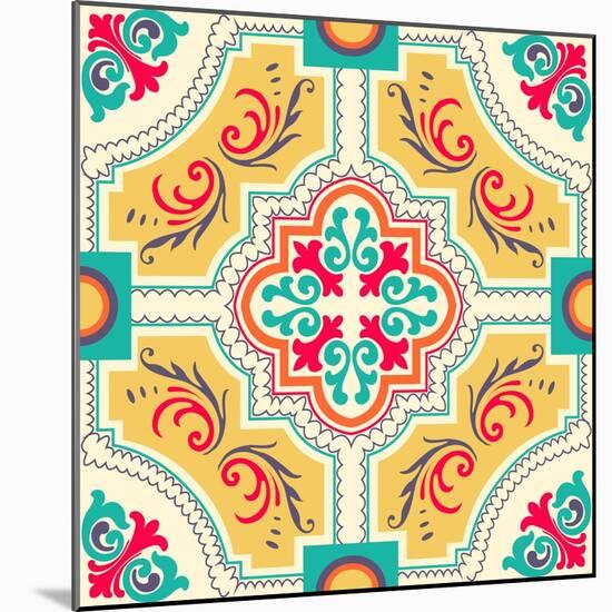 Colourful Ornament Tiles-AnaMarques-Mounted Art Print