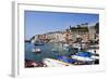 Colourful Painted Buildings by the Marina at Porto Venere-Mark Sunderland-Framed Photographic Print