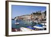 Colourful Painted Buildings by the Marina at Porto Venere-Mark Sunderland-Framed Photographic Print