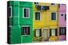 Colourful Painted Houses in Burano, Veneto, Italy-Stefano Politi Markovina-Stretched Canvas