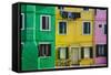 Colourful Painted Houses in Burano, Veneto, Italy-Stefano Politi Markovina-Framed Stretched Canvas