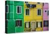 Colourful Painted Houses in Burano, Veneto, Italy-Stefano Politi Markovina-Stretched Canvas