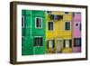 Colourful Painted Houses in Burano, Veneto, Italy-Stefano Politi Markovina-Framed Photographic Print