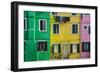 Colourful Painted Houses in Burano, Veneto, Italy-Stefano Politi Markovina-Framed Photographic Print