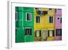 Colourful Painted Houses in Burano, Veneto, Italy-Stefano Politi Markovina-Framed Photographic Print