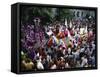 Colourful Parade at the Notting Hill Carnival, Notting Hill, London, England, United Kingdom-Tovy Adina-Framed Stretched Canvas