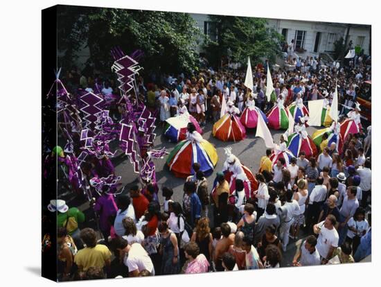 Colourful Parade at the Notting Hill Carnival, Notting Hill, London, England, United Kingdom-Tovy Adina-Stretched Canvas