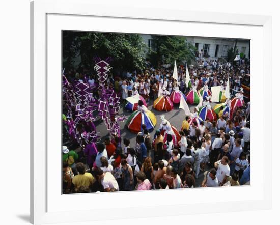 Colourful Parade at the Notting Hill Carnival, Notting Hill, London, England, United Kingdom-Tovy Adina-Framed Photographic Print