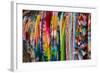 Colourful Prayer Ribbons at the Endless Red Gates of Kyoto's Fushimi Inari, Kyoto, Japan, Asia-Michael Runkel-Framed Photographic Print