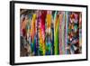 Colourful Prayer Ribbons at the Endless Red Gates of Kyoto's Fushimi Inari, Kyoto, Japan, Asia-Michael Runkel-Framed Photographic Print