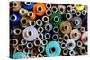 Colourful Reels of Thread-null-Stretched Canvas