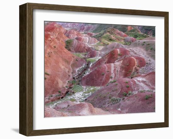 Colourful Rolling Hills Along the Border Region to Azerbaijan, David Gareji Nature Reserve, Georgia-Popp-Framed Photographic Print