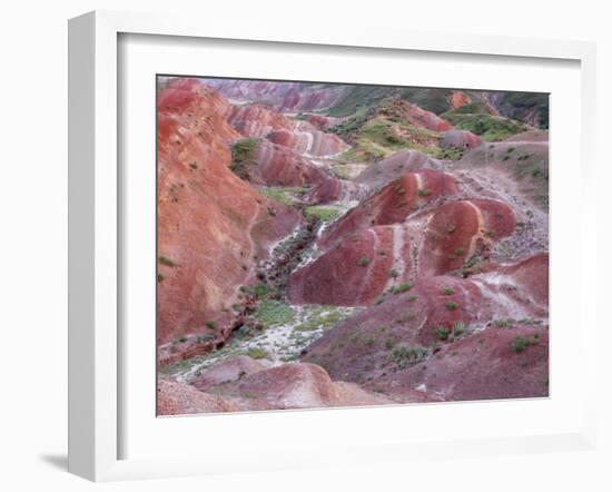Colourful Rolling Hills Along the Border Region to Azerbaijan, David Gareji Nature Reserve, Georgia-Popp-Framed Photographic Print