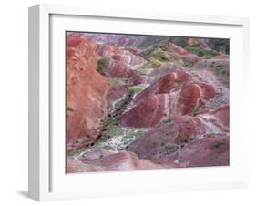 Colourful Rolling Hills Along the Border Region to Azerbaijan, David Gareji Nature Reserve, Georgia-Popp-Framed Photographic Print