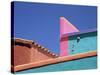 Colourful Roof Detail in Village, La Placita, Tucson, Arizona, USA-Ruth Tomlinson-Stretched Canvas