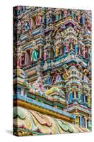 Colourful roof detail on the Sri Mahamariamman Temple in Kuala Lumpur, Malaysia-Chris Mouyiaris-Stretched Canvas