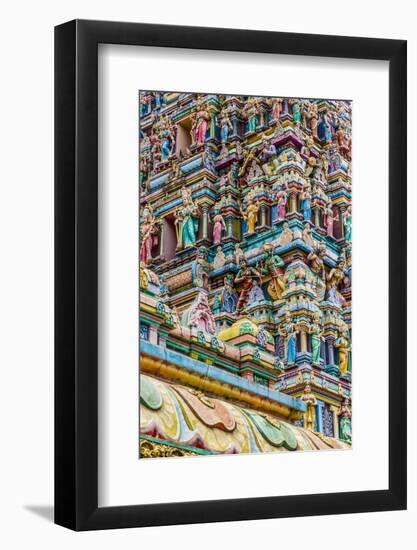 Colourful roof detail on the Sri Mahamariamman Temple in Kuala Lumpur, Malaysia-Chris Mouyiaris-Framed Photographic Print